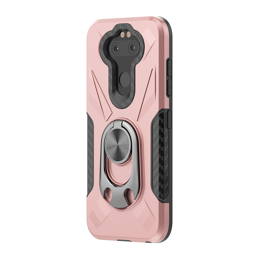 Phone Case with Ring Holder LG ARISTO 5 In Rose Gold